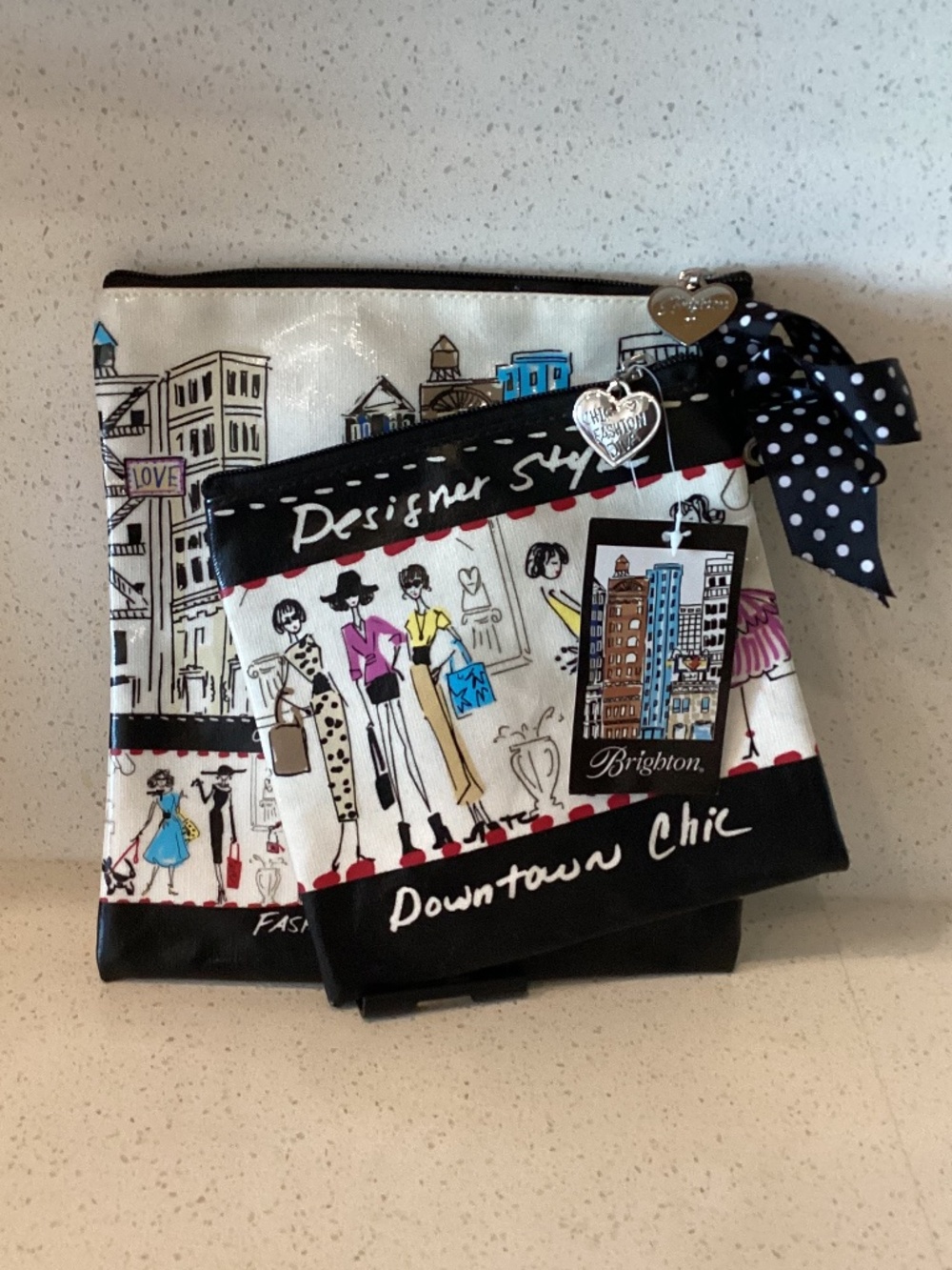 Brighton Fashion City Cosmetic Pouch Set of 2